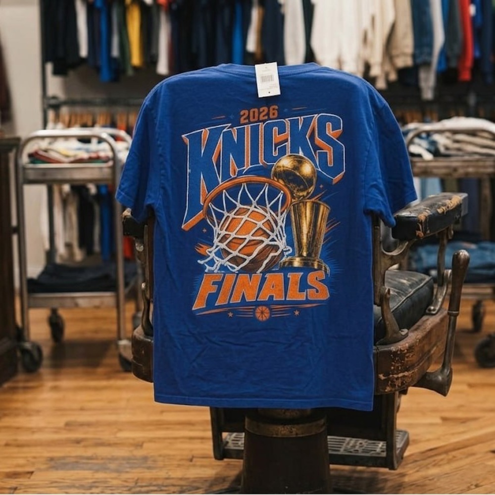 New York Knicks 2026 Finals T-Shirt Royal Blue Tee